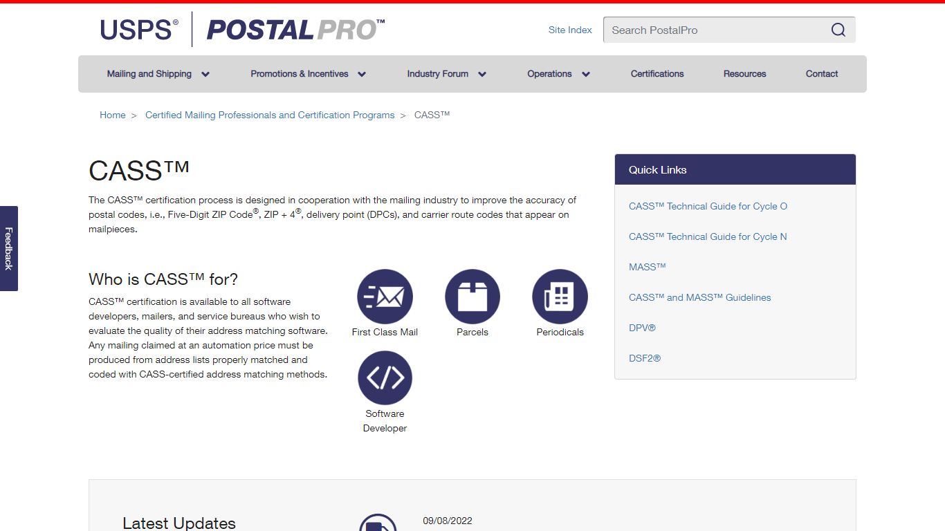 CASS™ | PostalPro - USPS
